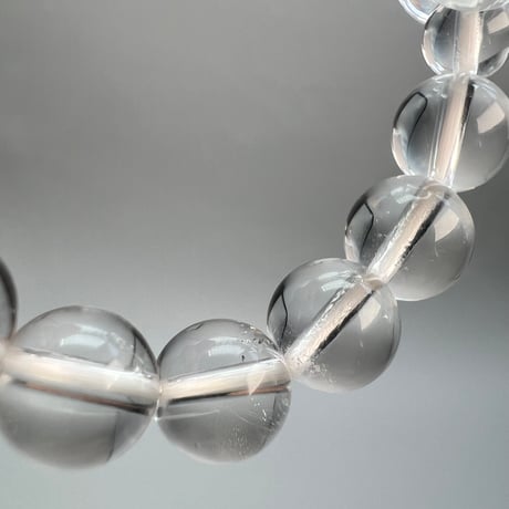 【ガネッシュヒマール産】天然ヒマラヤ水晶"ハート"デザインブレスレット③/Ganesh Himal Himalayan Quartz Design Bracelet