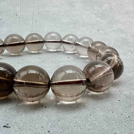 【ガウリシャンカール産】天然ヒマラヤスモーキークォーツブレスレット11mm内径16.5/Gaurishankar Himalayan Smoky Quartz Bracelet