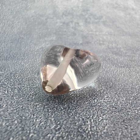 【ガウリシャンカール産】天然ヒマラヤスモーキークォーツ"手磨き加工"ハート型ビーズ③/Gaurishankar Himalayan Smoky Quartz Heart Beads