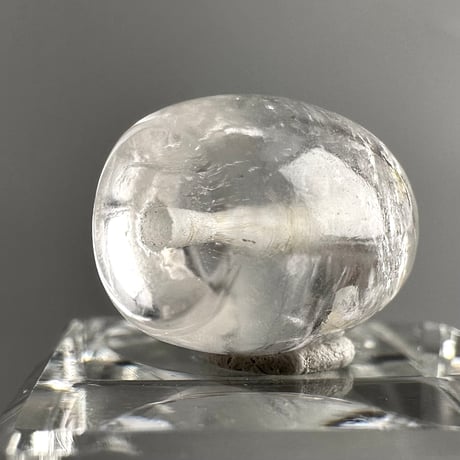 カイラス産"手磨き"天然ヒマラヤ水晶バレルビーズ/Kailash Himalayan Quartz Barrel beads