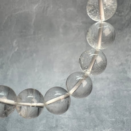 【ガネッシュヒマール産】天然ヒマラヤ水晶ブレスレット 10mm内径17cm/Ganesh Himal Himalayan Quartz Bracelet