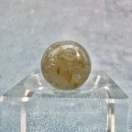 【ガネッシュヒマール産】アクチノライトイン天然ヒマラヤ水晶ビーズ⑧/Ganesh Himal Actinolite in Himalayan Quartz beads