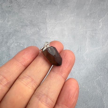 【ガウリシャンカール産】天然ヒマラヤスモーキークォーツ バチカン付きペンダントトップ③/Gaurishankar Himalayan Smoky Silver925 pendant top