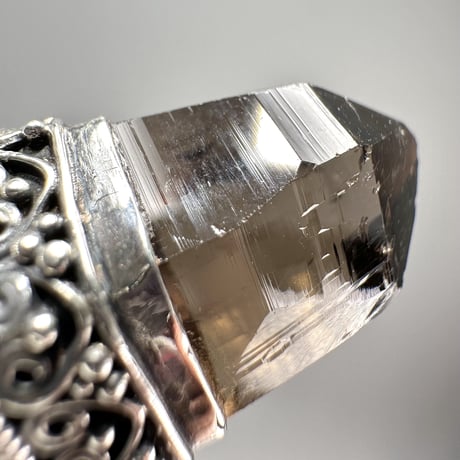 【ガウリシャンカール産】天然ヒマラヤスモーキークォーツ シルバー925ペンダントトップ/GauriShankar Himalayan Smoky Quartz S/V925Pendant Top