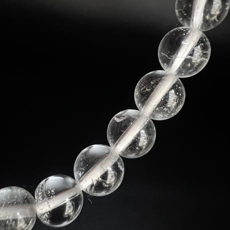 【アンナプルナ産】"手磨き加工"天然ヒマラヤ水晶ブレスレット8mm内径16cm/Annapurna Himalayan Quartz  Bracelet①