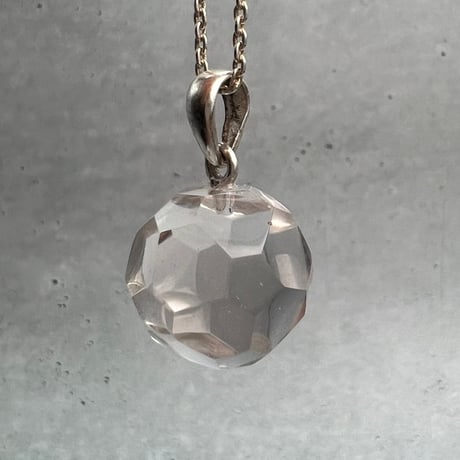 【ガネッシュヒマール産】天然ヒマラヤ水晶"手磨き加工"多面カットペンダントトップ/Ganesh Himal Himalayan Quartz Multicut Pendant Top
