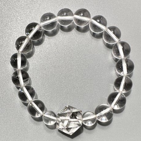 【ガネッシュヒマール産】天然ヒマラヤ水晶デザインブレスレット 内径15/GaneshHimal Design Bracelet
