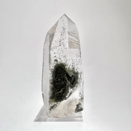 【ガネッシュヒマール産】クローライトイン天然ヒマラヤ水晶ナチュラルポイント⑤/Ganesh Himal Chlorite in Himalayan Quartz Natural Point
