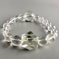 【カイラス産】"手磨き"天然ヒマラヤ水晶 デザインブレスレット/Kailash Himalayan Quartz Design Bracelet