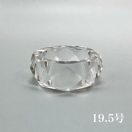 【ガネッシュヒマール産】天然ヒマラヤ水晶ファセットリング(16号〜19.5号) /Ganesh Himal Himalayan Quartz Facet Ring