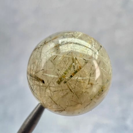 【ガネッシュヒマール産】アクチノライトイン天然ヒマラヤ水晶ビーズ⑧/Ganesh Himal Actinolite in Himalayan Quartz beads