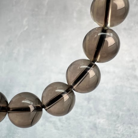 ハイクオリティ【ガウリシャンカール産】天然ヒマラヤスモーキークォーツブレスレット(10mm内径16cm)/Gaurishankar Himalayan Smoky Quartz Bracelet