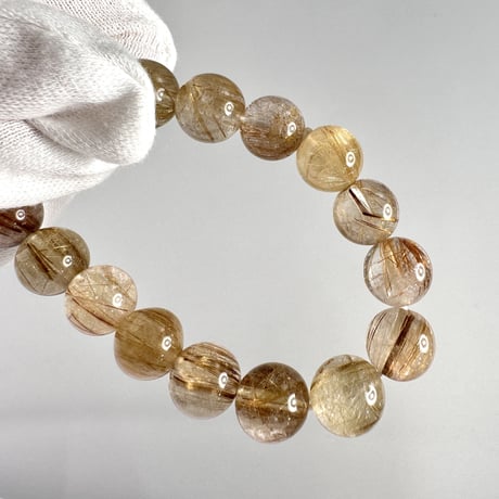 チャロアイト+ルチルクォーツ デザイン ブレスレット/Charoite+Rutile Quartz Design Bracelet