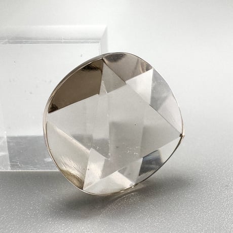 ガウリシャンカール産ヒマラヤスモーキークォーツ   "ヘキサゴン六芒星" ルース①  Gaurishankar Himalayan Smoky Quartz Hexagon×Hexagram