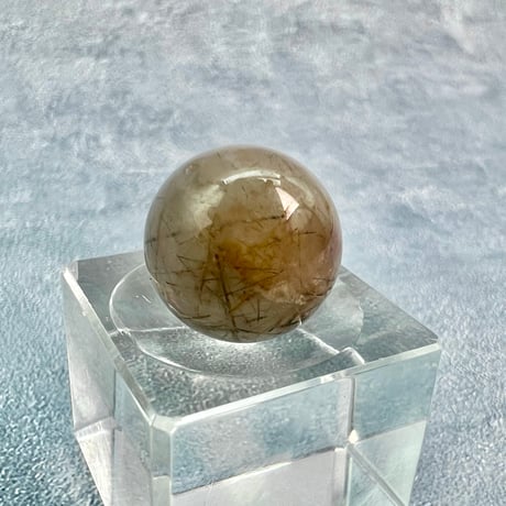 【ガネッシュヒマール産】アクチノライトイン天然ヒマラヤ水晶ビーズ①/Ganesh Himal Actinolite in Himalayan Quartz beads