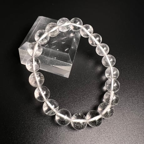 【アンナプルナ産】"手磨き加工"天然ヒマラヤ水晶ブレスレット④10mm内径17cm/Annapurna Himalayan Quartz  Bracelet