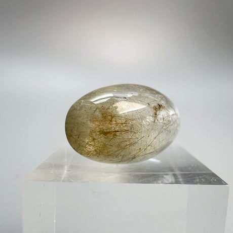 【ガネッシュヒマール産】アクチノライトイン天然ヒマラヤ水晶 樽型ビーズ/Ganesh Himal Actinolite in Himalayan Quartz barrel beads