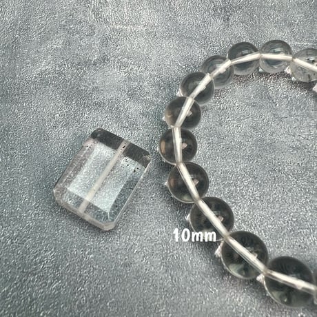 【ガネッシュヒマール産】天然ヒマラヤ水晶"手磨き加工"スクエアビーズ①/Ganesh Himal  Himalayan Quartz Square Beads