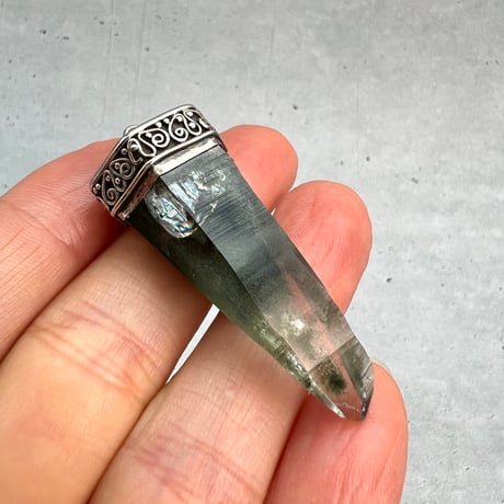【ガネッシュヒマール産】天然ヒマラヤ水晶 シルバー925ペンダントトップ/Ganesh Himal Himalayan Quartz S/V925 Pendant Top