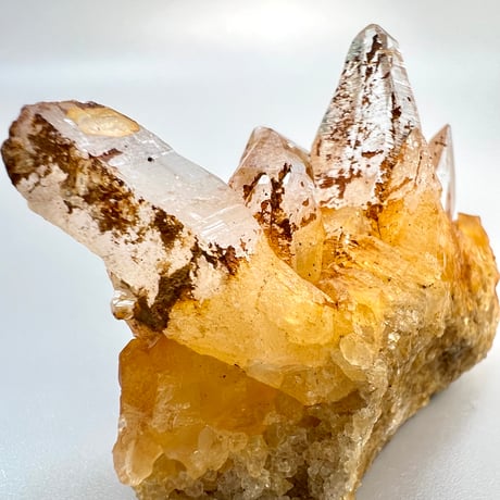 【ガネッシュヒマール産】リモナイトイン天然ヒマラヤ水晶クラスター/Ganesh Himal Limonite in Himalayan Quartz Cluster