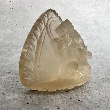 【ガウリシャンカール産】天然ヒマラヤレモンスモーキークォーツ "ガネーシャ"仏像/Gaurishankar Himalayan Lemon Smoky "Ganesha"Statue