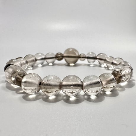 ガウリシャンカール産"手磨き加工"天然ヒマラヤスモーキークォーツ デザインブレスレット⑦ Gaurishankar SmokyQuartz Design Bracelet