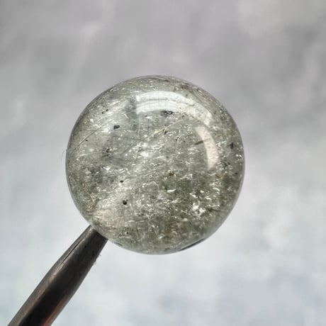 【ガネッシュヒマール産】アクチノライトイン天然ヒマラヤ水晶ビーズ⑭/Ganesh Himal Actinolite in Himalayan Quartz beads