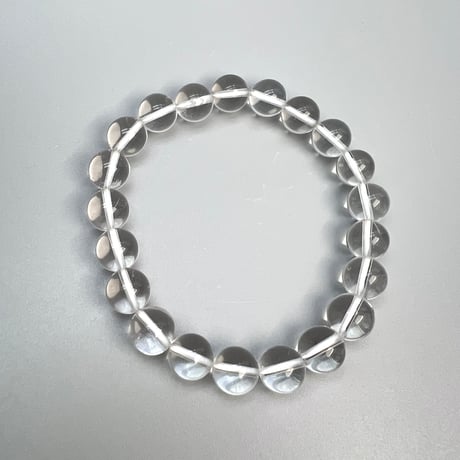【ハイクオリティー】ガネッシュヒマール産天然ヒマラヤ水晶ブレスレット10mm内径18cm/High Quality Ganesh Himal Himalayan Quartz Bracelet