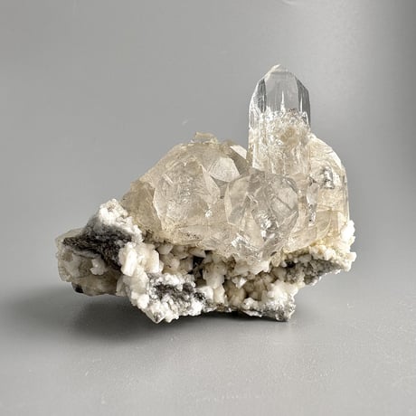【ガネッシュヒマール産】雲母&長石入り天然ヒマラヤ水晶 クラスター② Ganesh Himal Mica&Feldspar in Himalayan Quartz Cluster