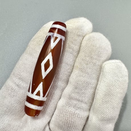 天珠 （めのう）/ カーネリアン ⑤ Dzi Beads Carnelian