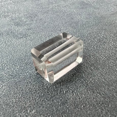 【ガネッシュヒマール産】天然ヒマラヤ水晶"手磨き加工"スクエアビーズ⑤/Ganesh Himal  Himalayan Quartz Square Beads