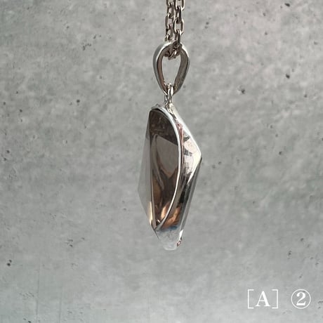【ガウリシャンカール産】スモーキークォーツ "六芒星" シルバー925ペンダントトップ［A］/Gaurishankar Smorky Quartz Hexagram Pendant