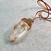 【ガネッシュヒマール産】リモナイトイン天然ヒマラヤ水晶ペンダント/Ganesh Himal Limonite in Natural Pendant