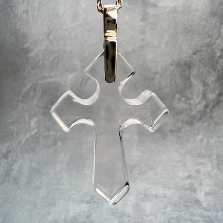 【ガネッシュヒマール産】天然ヒマラヤ水晶クロスペンダントトップ⑤/Ganesh Himal Himalayan Quartz Cross Pendant Top