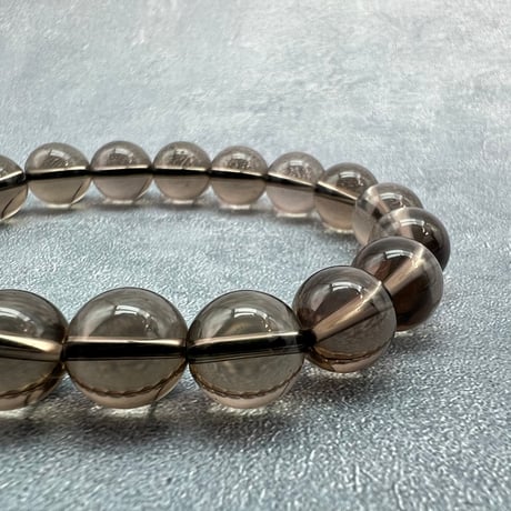 ハイクオリティ【ガウリシャンカール産】天然ヒマラヤスモーキークォーツブレスレット(10mm内径16cm)/Gaurishankar Himalayan Smoky Quartz Bracelet