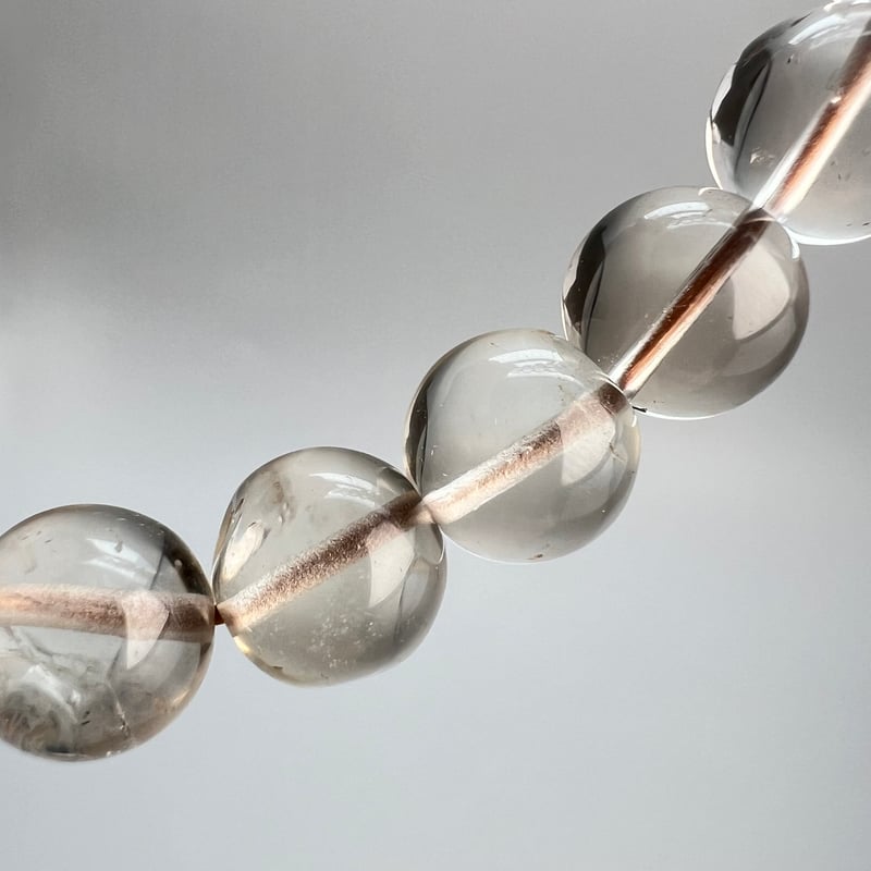 天然石 ガウリシャンカール スモーキークォーツ 龍彫り水晶 ブレスレット 天然石 ガウリシャンカール スモーキークォーツ 龍彫り水晶