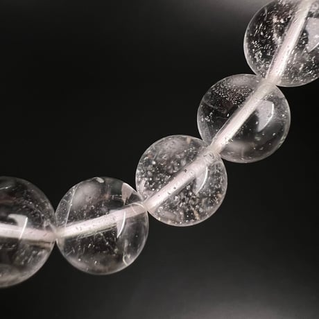 【アンナプルナ産】"手磨き加工"天然ヒマラヤ水晶ブレスレット①10mm内径17cm/Annapurna Himalayan Quartz  Bracelet