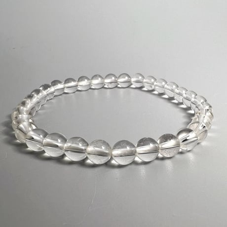 【ハイクオリティー】ガネッシュヒマール産天然ヒマラヤ水晶ブレスレット6mm内径17cm/High Quality Ganesh Himal Himalayan Quartz Bracelet