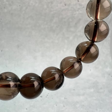 【ガウリシャンカール産】天然ヒマラヤスモーキークォーツブレスレット9mm内径18/Gaurishankar Himalayan Smoky Quartz Bracelet