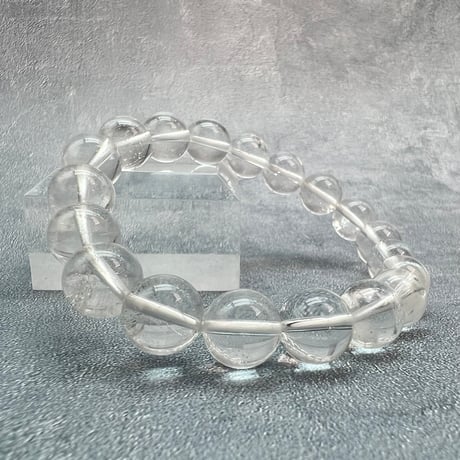 【ガネッシュヒマール産】天然ヒマラヤ水晶ブレスレット10mm内径16cm/Ganesh Himal Himalayan Quartz Bracelet