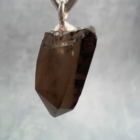 【ガウリシャンカール産】天然ヒマラヤスモーキークォーツ バチカン付きペンダントトップ③/Gaurishankar Himalayan Smoky Silver925 pendant top