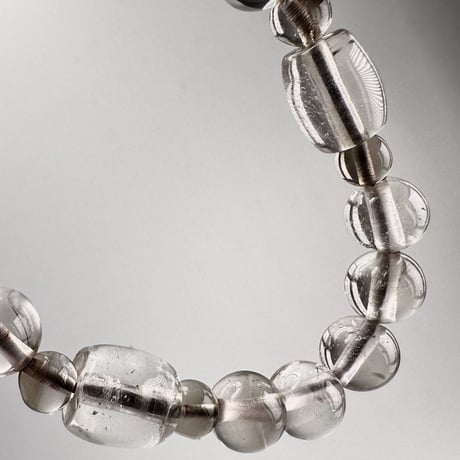 ガウリシャンカール産"手磨き加工"天然ヒマラヤスモーキークォーツ デザインブレスレット⑦ Gaurishankar SmokyQuartz Design Bracelet