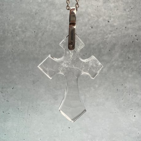 【ガネッシュヒマール産】天然ヒマラヤ水晶クロスペンダントトップ⑦/Ganesh Himal Himalayan Quartz Cross Pendant Top