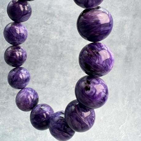 チャロアイトブレスレット14mm内径17cm/Charoite Bracelet