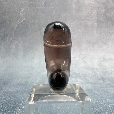【ガウリシャンカール産】天然ヒマラヤスモーキークォーツ"手磨き加工"勾玉ビーズ①/Gaurishankar Himalayan Smoky Quartz Magatama Beads