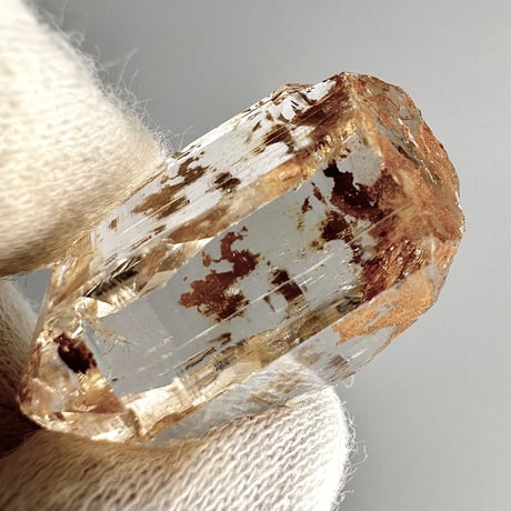 【ガネッシュヒマール産】リモナイトイン天然ヒマラヤ水晶ミニポイント⑥/Ganesh Himal Limonite in Himalayan Quartz Mini Point