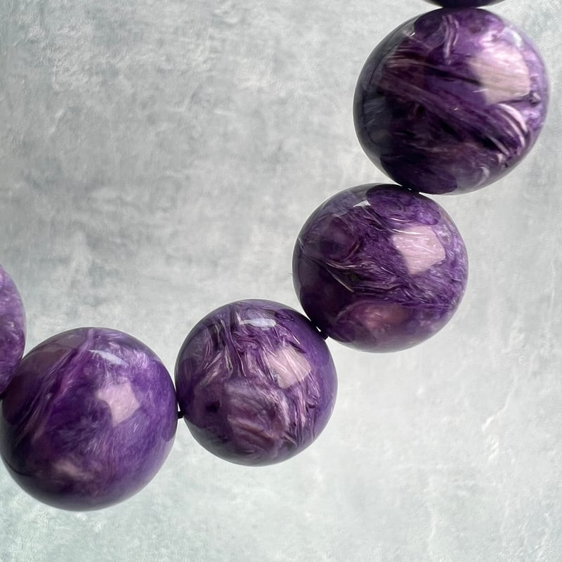 チャロアイトブレスレット18mm内径18cm/Charoite Bracelet | RUNTA