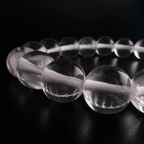 【アンナプルナ産】"手磨き加工"天然ヒマラヤ水晶ブレスレット12mm内径16.8cm/Annapurna Himalayan Quartz  Bracelet