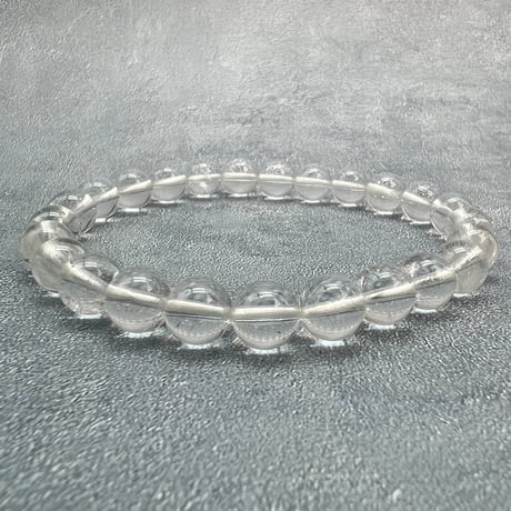 【ガネッシュヒマール産】天然ヒマラヤ水晶ブレスレット8mm内径18cm/Ganesh Himal Himalayan Quartz Bracelet