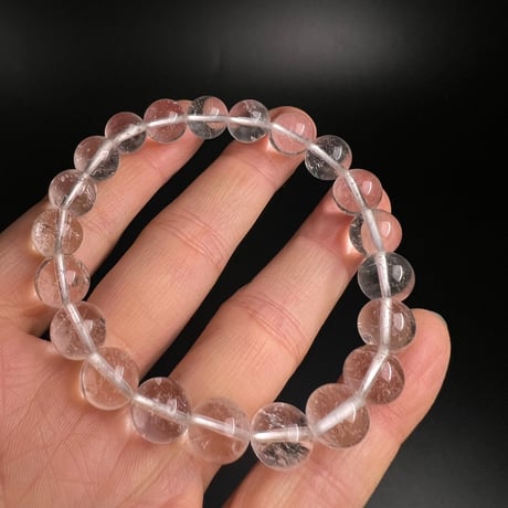 【アンナプルナ産】"手磨き加工"天然ヒマラヤ水晶ブレスレット③10mm内径17cm/Annapurna Himalayan Quartz  Bracelet